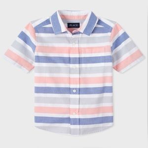 ⚡️5/$25 SALE⚡️Multi colored striped collared button down